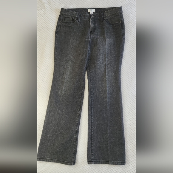 ANN TAYLOR LOFT PETITES WOMENS JEANS SIZE 10P DARK GREY - Picture 3 of 13